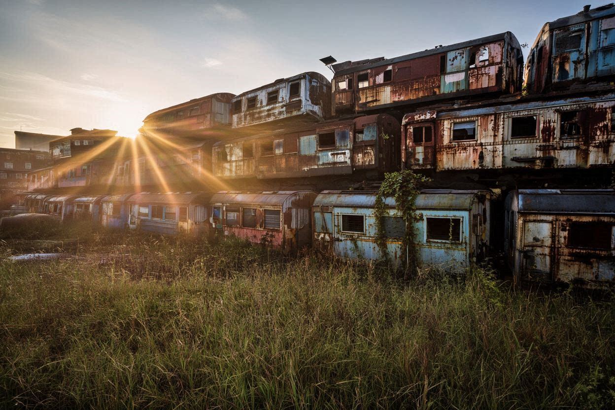 Kuburan Kereta di Stasiun Purwakarta